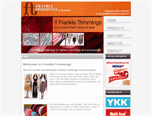 Tablet Screenshot of frankletrimmings.com